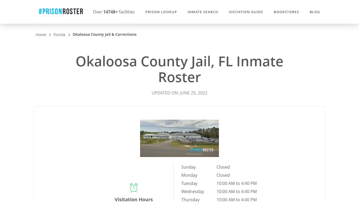 Okaloosa County Jail, FL Inmate Roster - Inmate Locator
